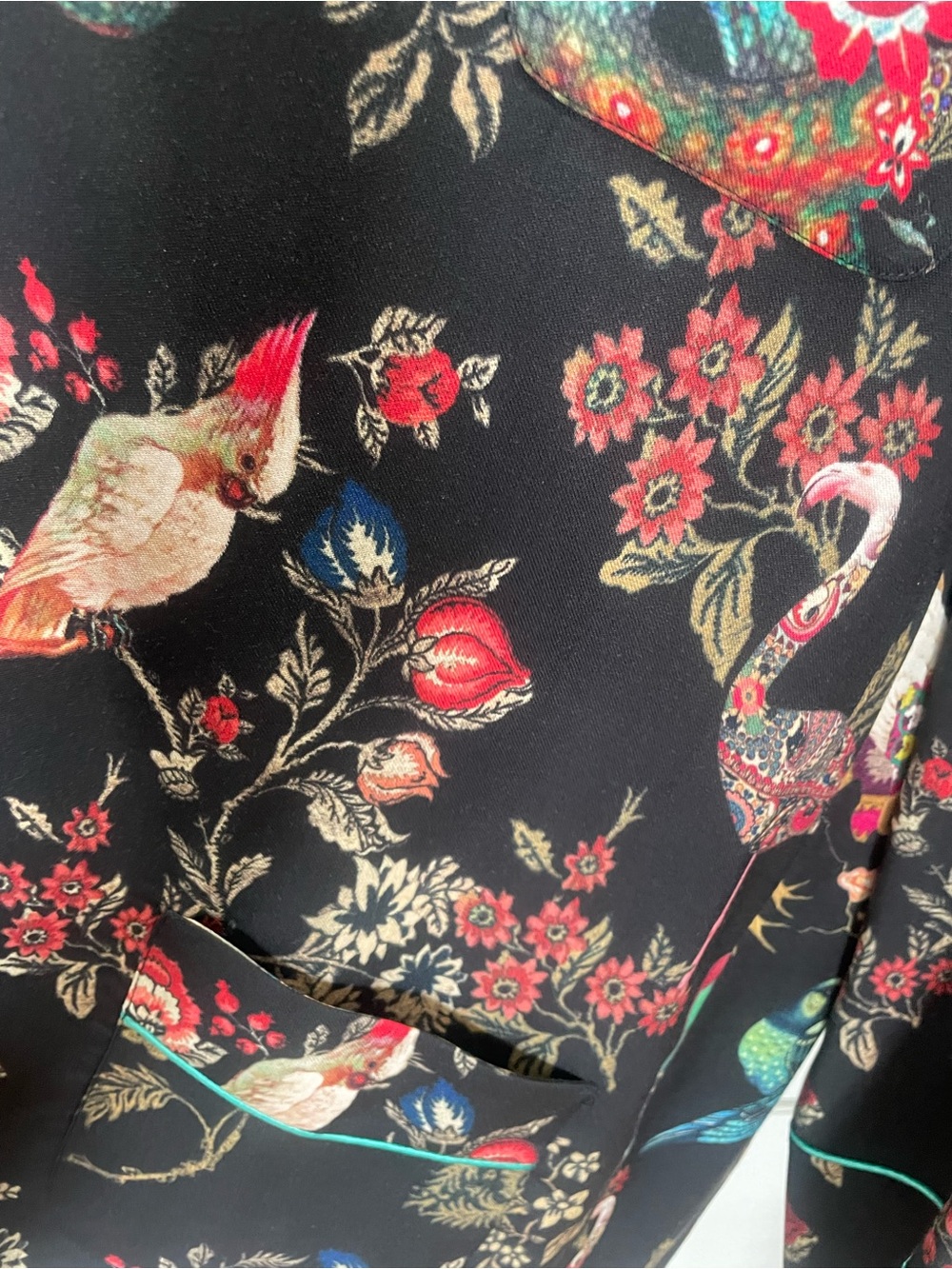 Etro Tiger & Floral Silk Smoking Jacket - Picture 9 of 15